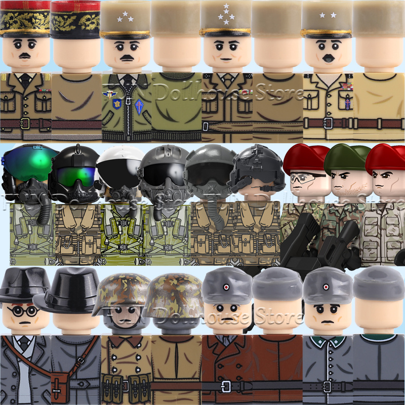 Lego Minifigure Holder - Moderne Militaire US Soldaat Actiefiguren Accessoires