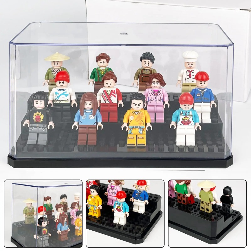 Lego Minifigure Holder - Acryl minifiguren displaykast, stapelbaar en stofdicht