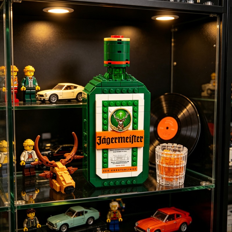 Jagermeister Liquor Bottle Bou - Building Block Mini recensie en prijs